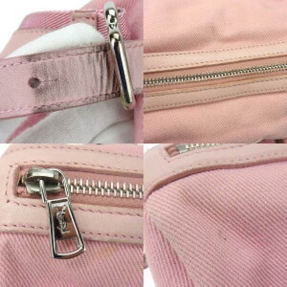 Saint Laurent Yves Kahala handbag pink canvas leather bag is - Picture 7 of 9